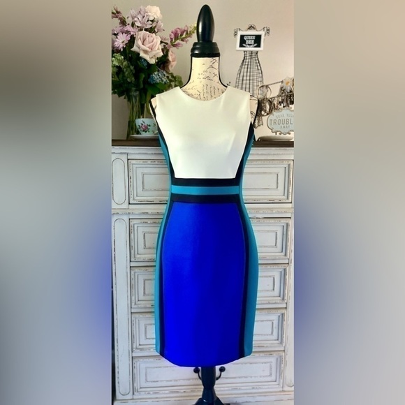 🖤GORGEOUS FABRIC! Pretty & Professional designer sheath dress, size 6-se… - Picture 1 of 14